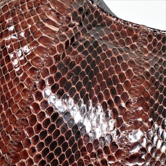 Vintage La Maroquinerie de Florence Moon Snake Leather Bag - Picture 9 of 10